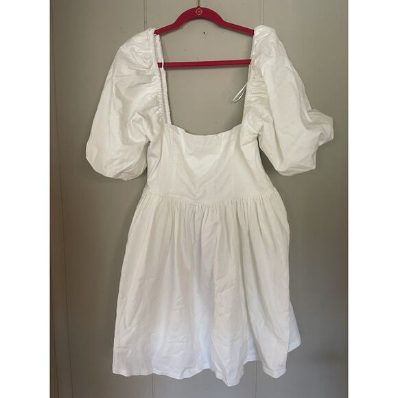 Avec Les Filles Cotton Balloon Sleeve Y2K Babydoll Milkmaid Dress NWT XL - Picture 5 of 10